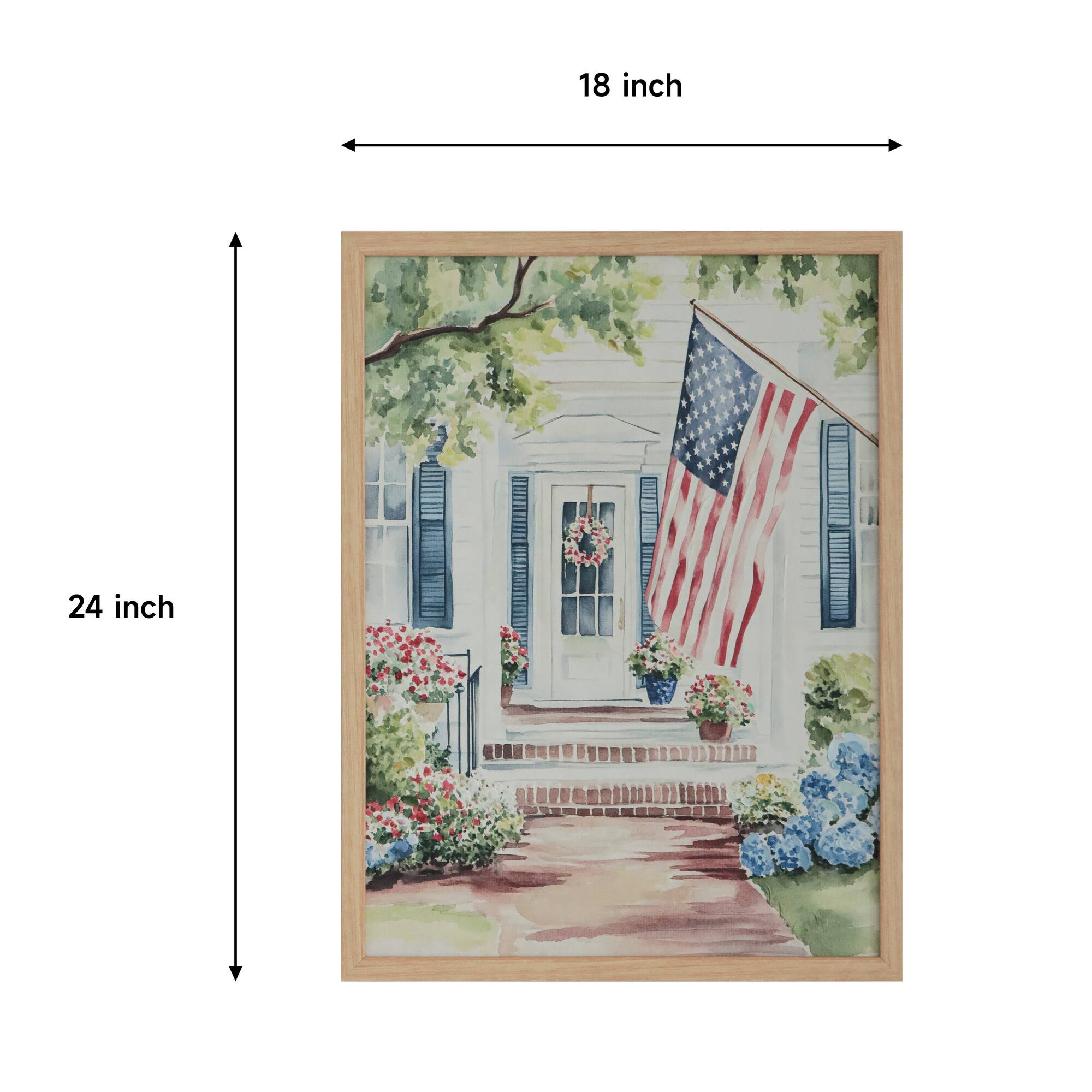 Red, White & Blue 24" Patriotic Home Canvas Wall Décor by Celebrate It™